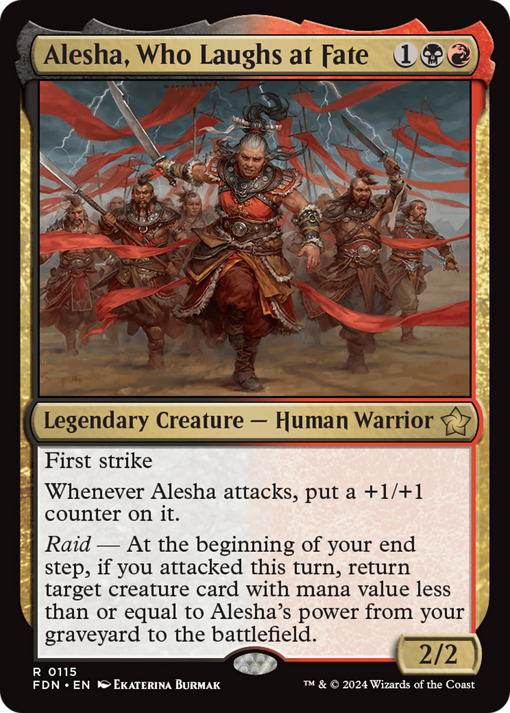 Image of Alesha, Who Laughs at Fate (FDN-115) - Foundations Foil