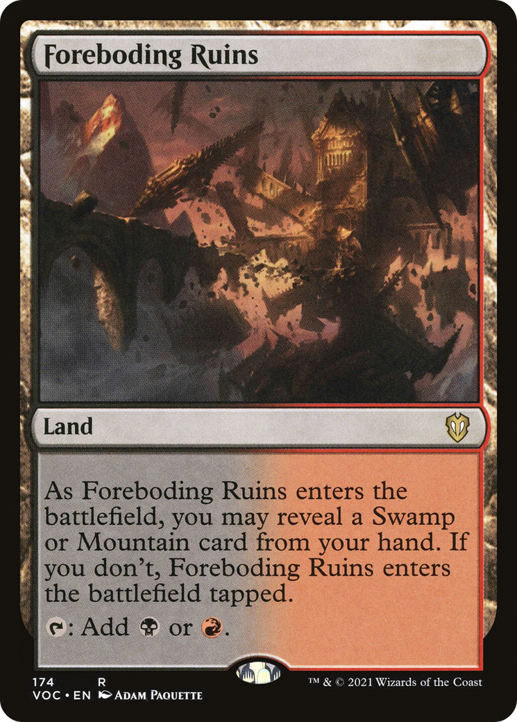 Image of Foreboding Ruins (VOC-174) - Crimson Vow Commander