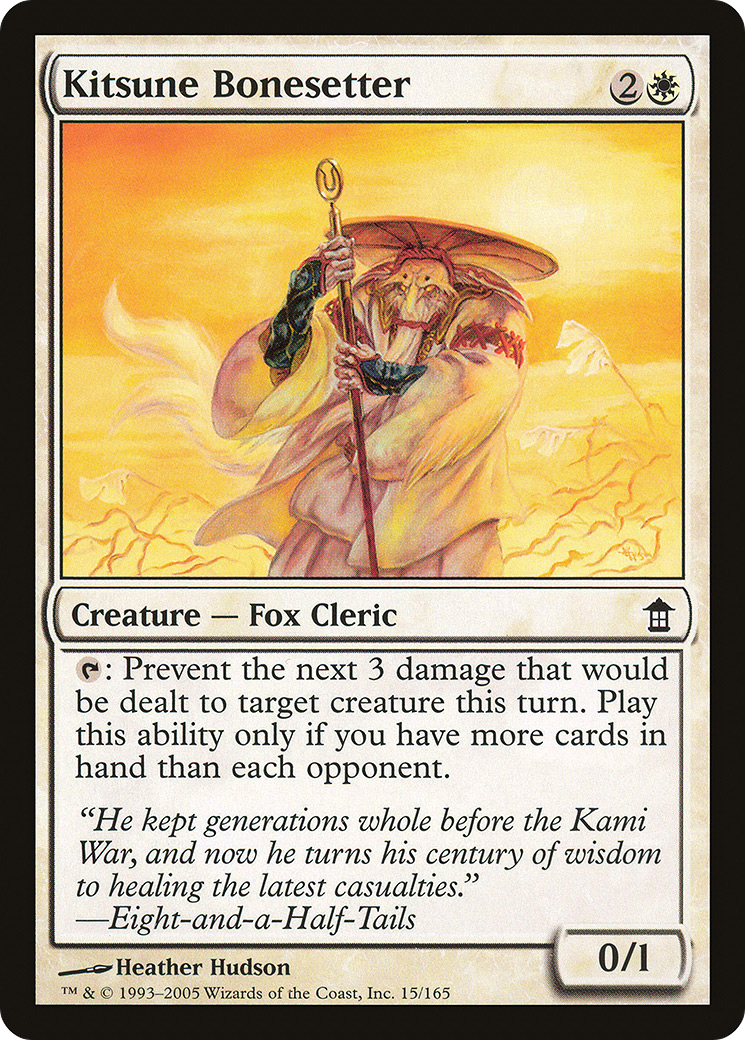 Image of Kitsune Bonesetter (SOK-015) - Saviors of Kamigawa Foil