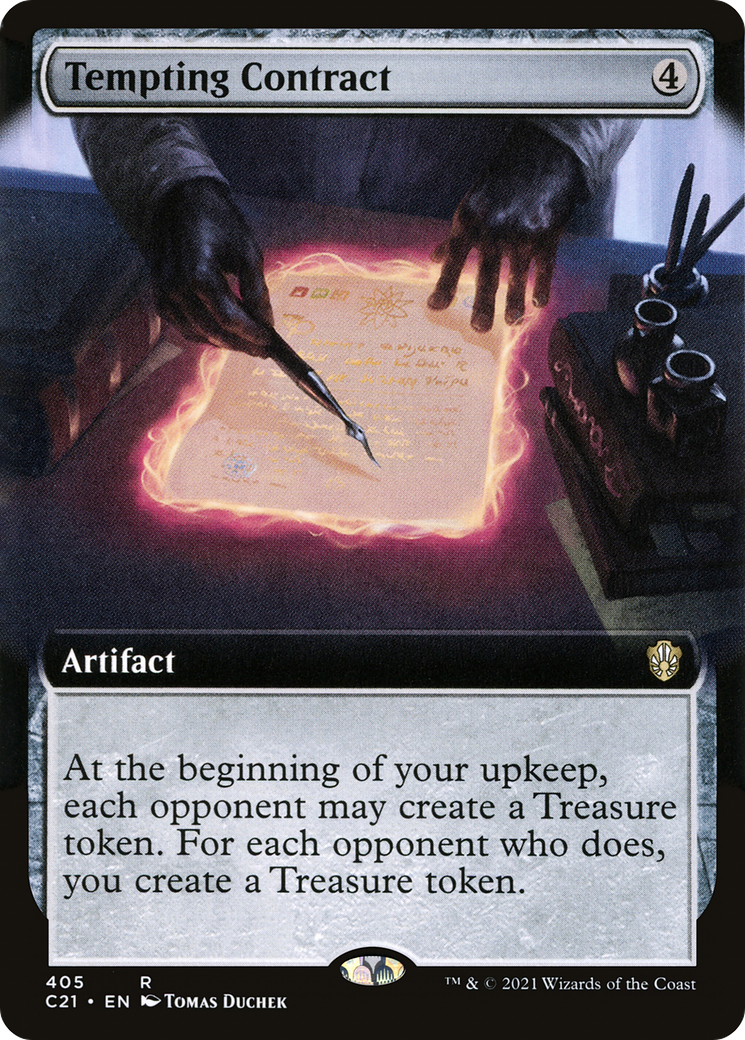 Image of Tempting Contract (Extended Art) (C21-405) - Commander 2021: (Extended Art)