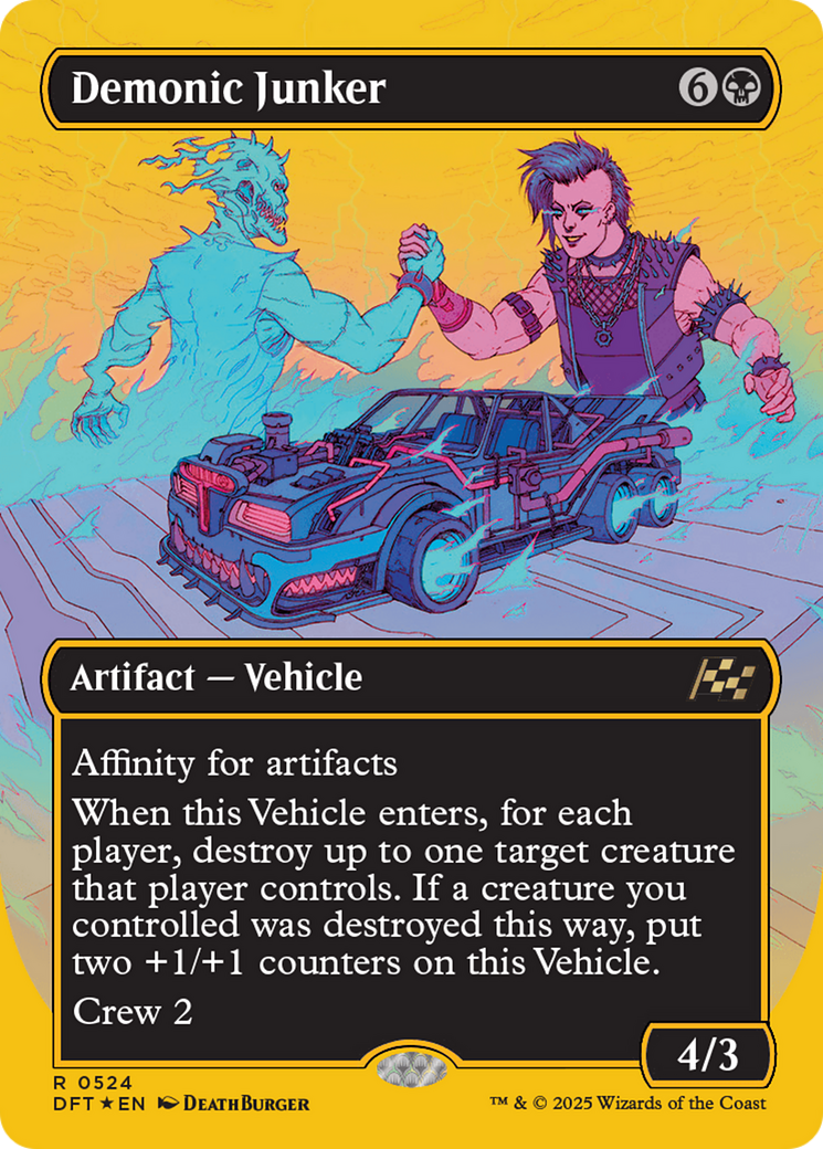 Image of Demonic Junker (Borderless) (First-Place Foil) (DFT-524) - Aetherdrift (Borderless) Foil