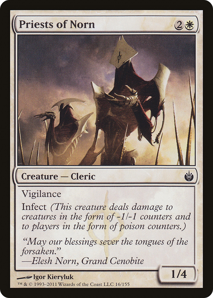 Image of Priests of Norn (MBS-016) - Mirrodin Besieged Foil