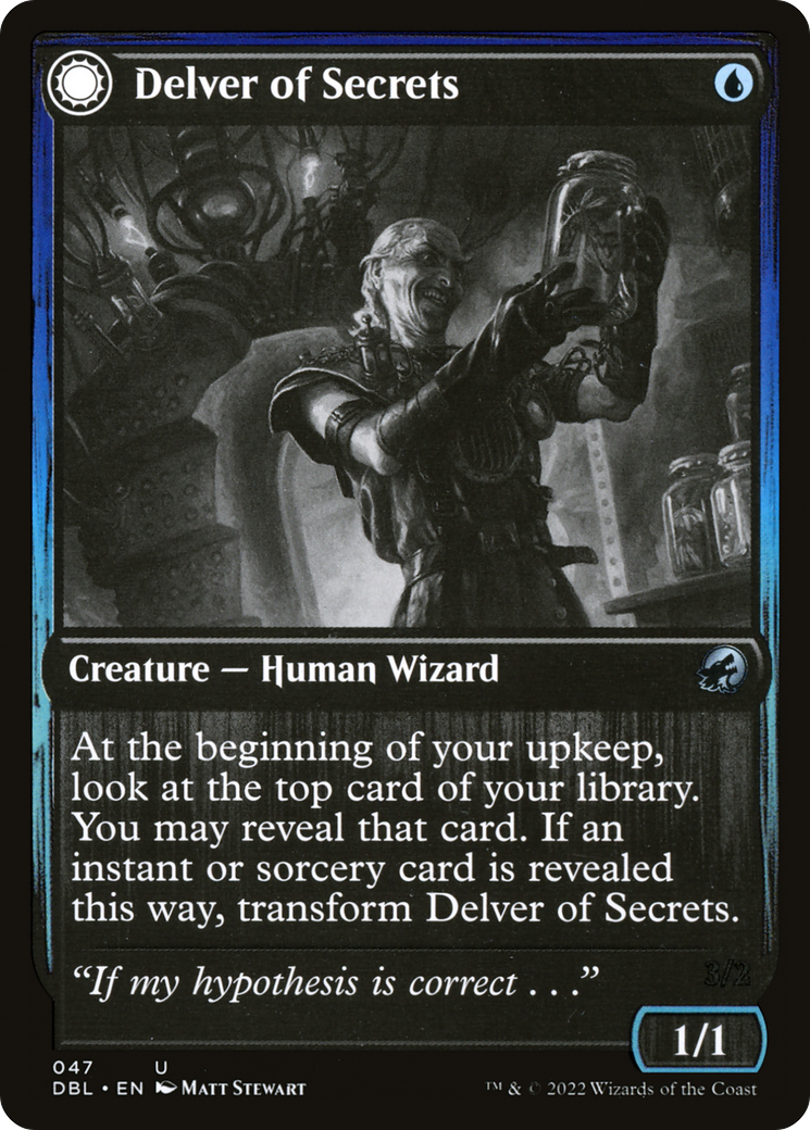 Image of Delver of Secrets (DBL-047) - Innistrad: Double Feature: (Double Faced Transform)