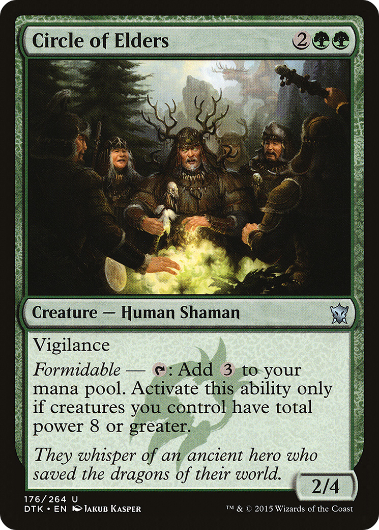 Image of Circle of Elders (DTK-176) - Dragons of Tarkir Foil