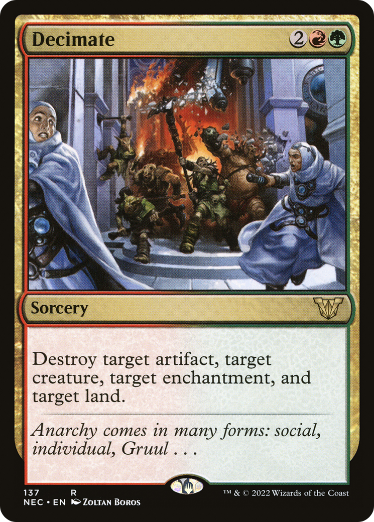 Image of Decimate (NEC-137) - Neon Dynasty Commander