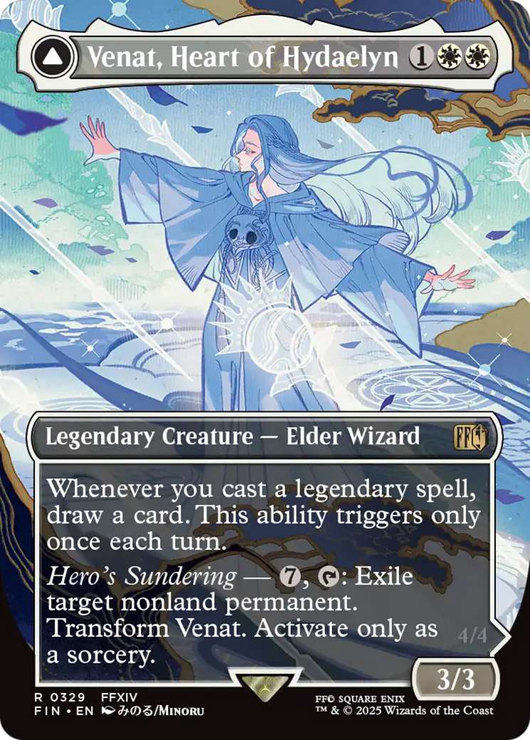 Image of Venat, Heart of Hydaelyn (Borderless) (FIN-329) - FINAL FANTASY (Borderless) Foil