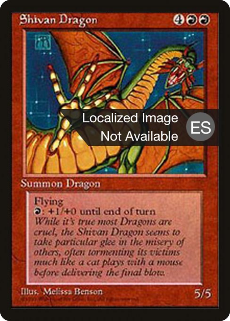 Image of Shivan Dragon (4BB-) - Fourth Edition Foreign Black Border