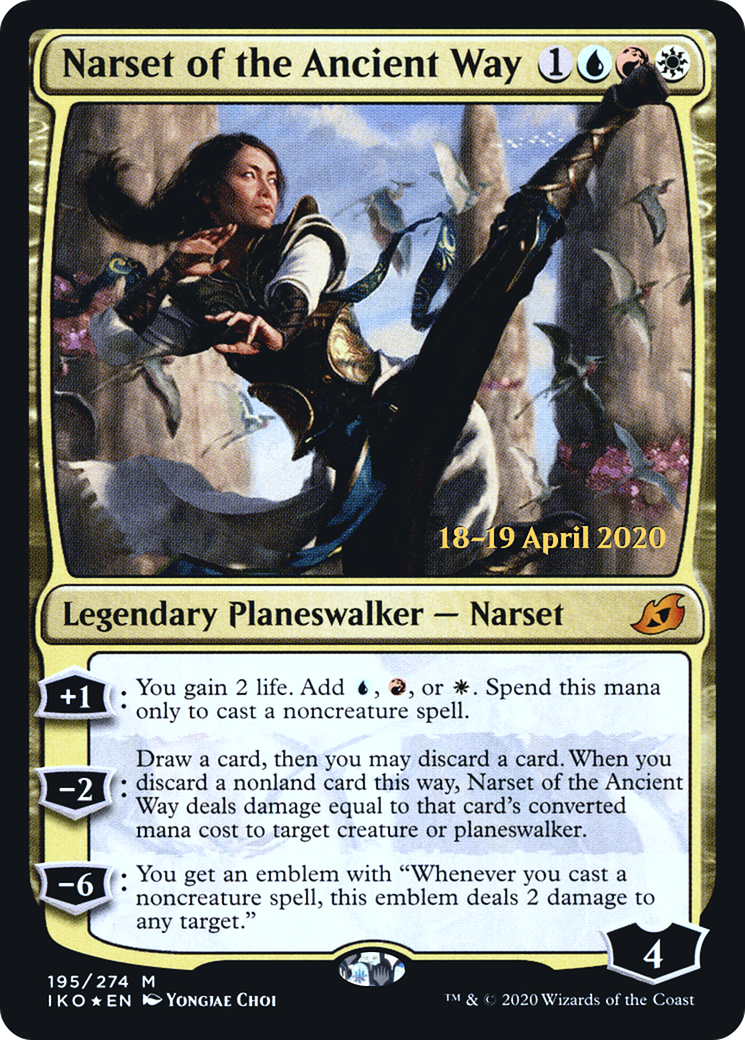 Image of Narset of the Ancient Way (PRE-195) - Ikoria: Lair of Behemoths Promos Foil