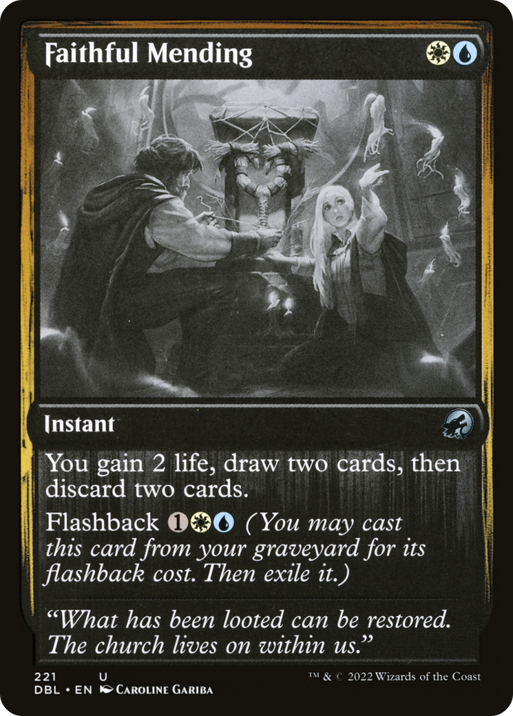 Image of Faithful Mending (DBL-221) - Innistrad: Double Feature Foil