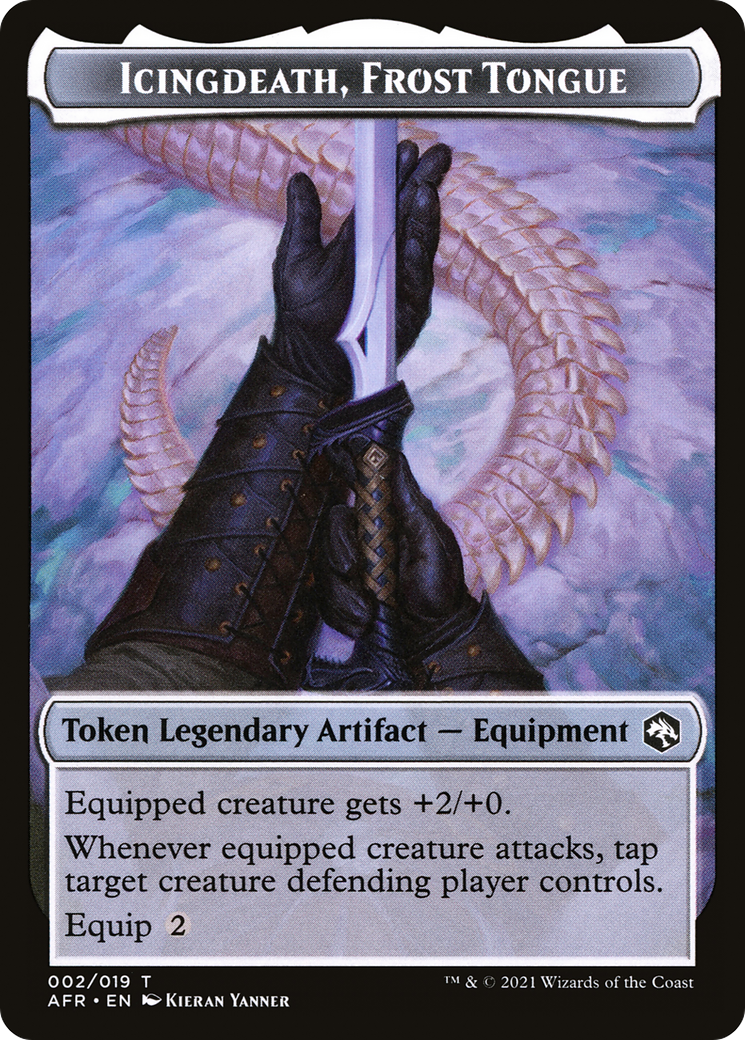 Image of Icingdeath, Frost Tongue Token (AFR-002) - Adventures in the Forgotten Realms Tokens