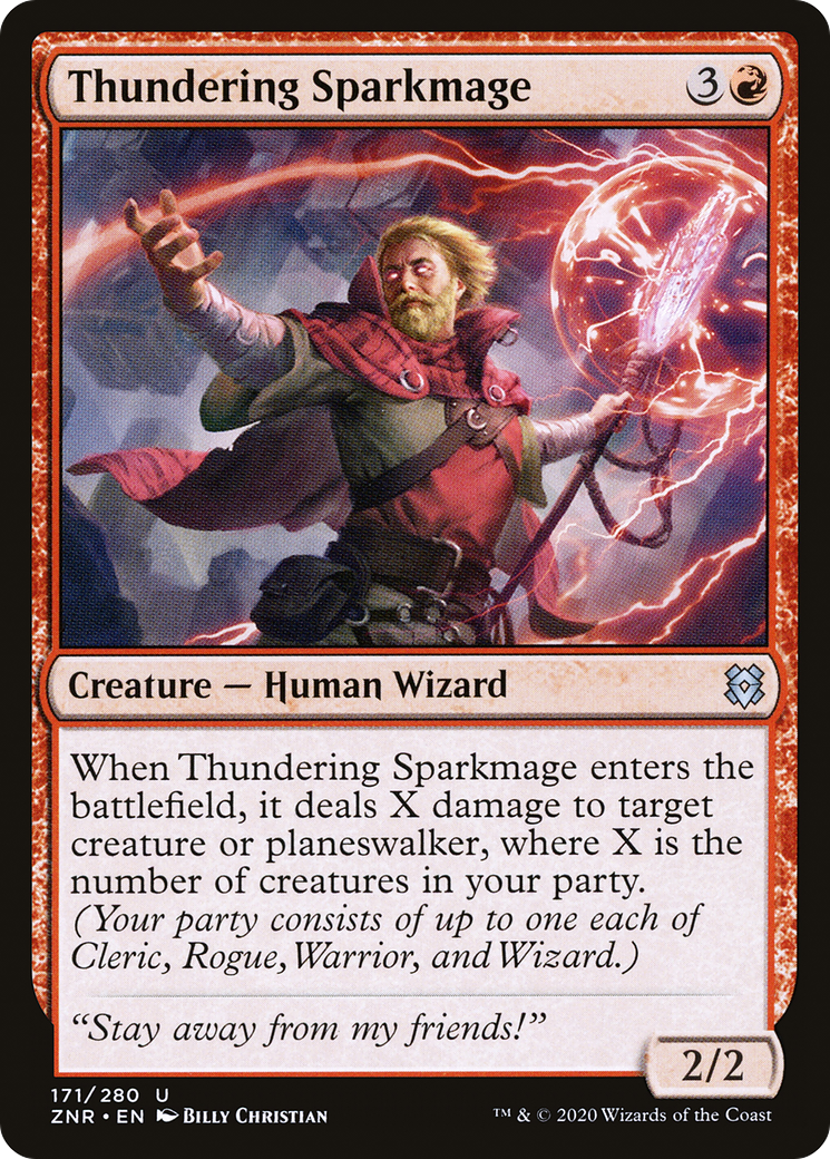 Image of Thundering Sparkmage (ZNR-171) - Zendikar Rising Foil