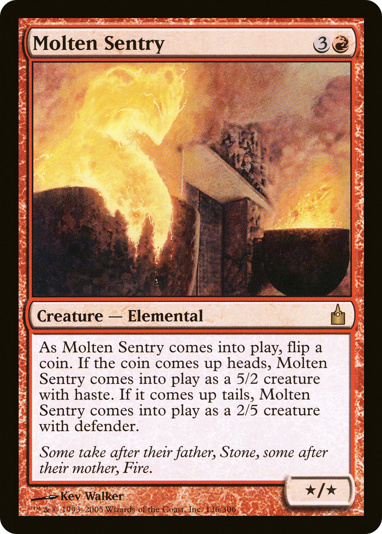 Image of Molten Sentry (RAV-136) - Ravnica: City of Guilds