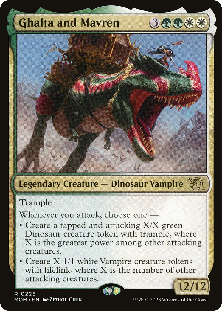 Image of Ghalta and Mavren (MOM-225) - March of the Machine Foil