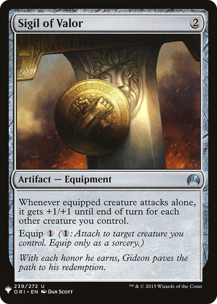 Image of Sigil of Valor (LIST-ORI-239) - The List