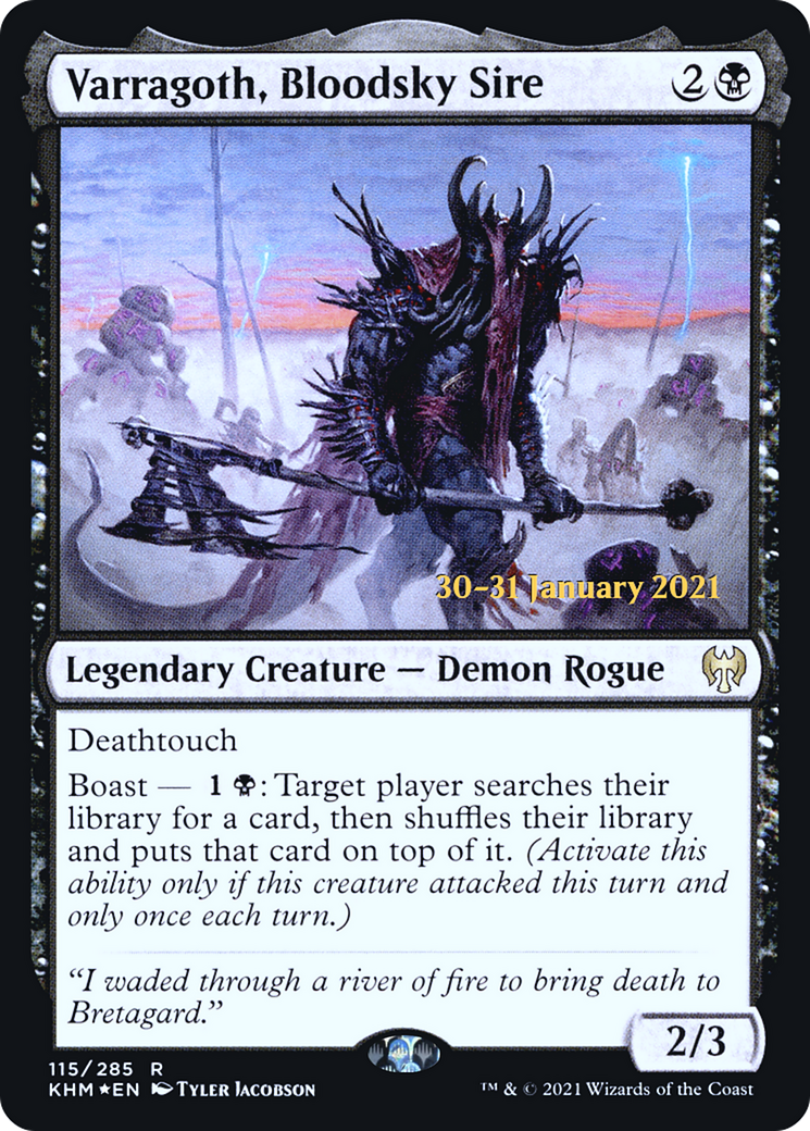 Image of Varragoth, Bloodsky Sire (PRE-115S) - Kaldheim Promos Foil