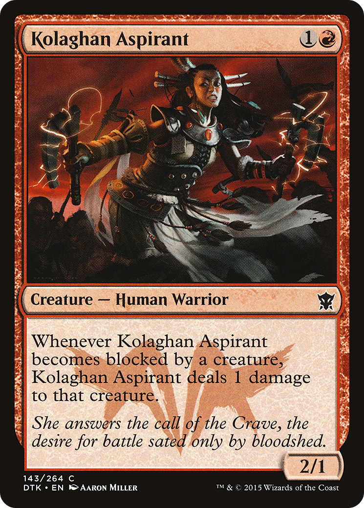 Image of Kolaghan Aspirant (DTK-143) - Dragons of Tarkir Foil