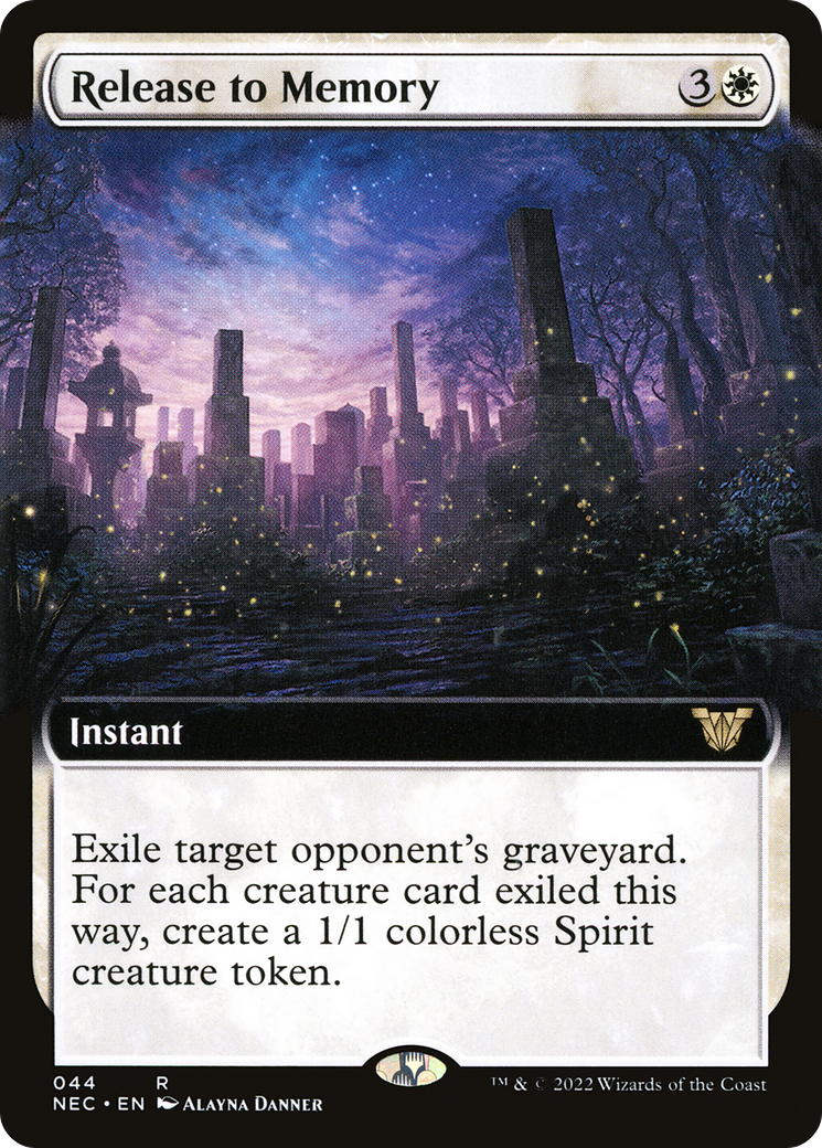 Image of Release to Memory (Extended Art) (NEC-044) - Neon Dynasty Commander: (Extended Art)