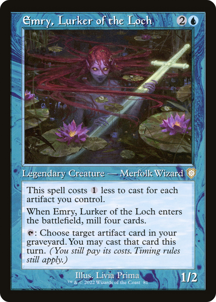 Image of Emry, Lurker of the Loch (Retro Frame) (BRC-081) - The Brothers' War Commander
