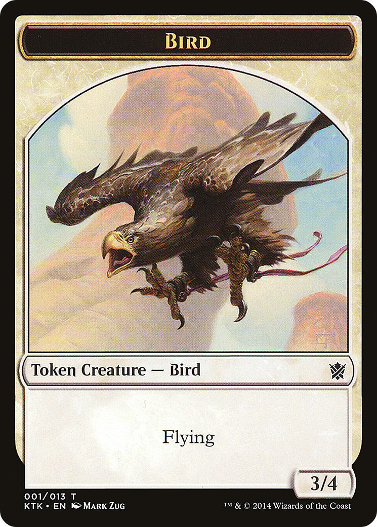 Image of Bird Token (KTK-001) - Khans of Tarkir Tokens