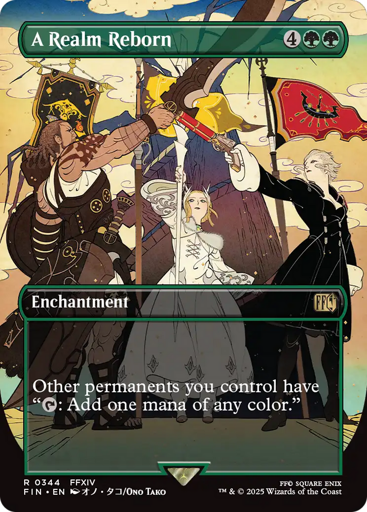 Image of A Realm Reborn (Borderless) (FIN-344) - FINAL FANTASY: (enchantment) (Borderless) Foil