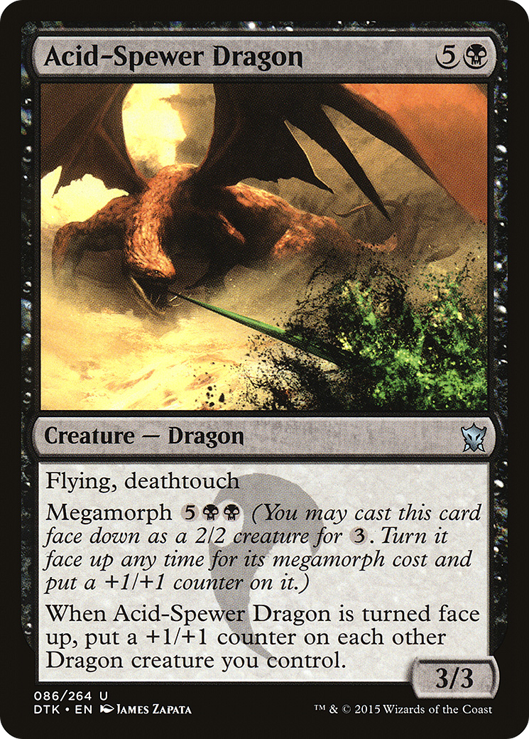Image of Acid-Spewer Dragon (DTK-086) - Dragons of Tarkir Foil