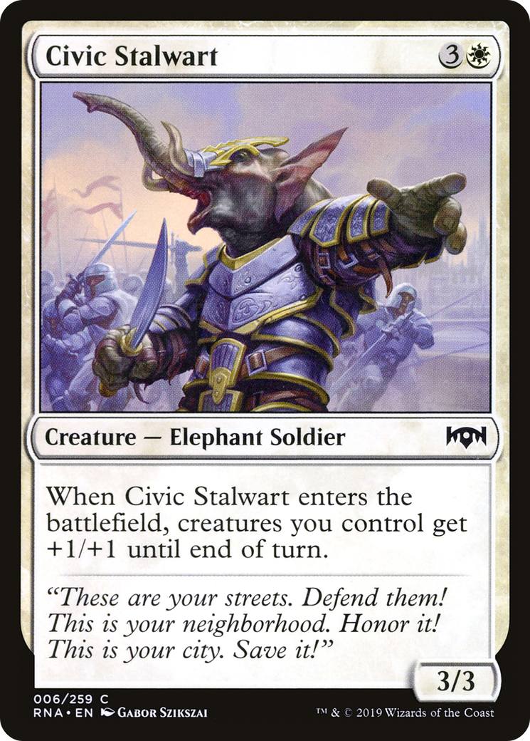 Image of Civic Stalwart (RNA-006) - Ravnica Allegiance Foil