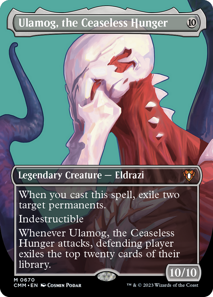 Image of Ulamog, the Ceaseless Hunger (Borderless) (CMM-670) - Commander Masters (Borderless) Foil
