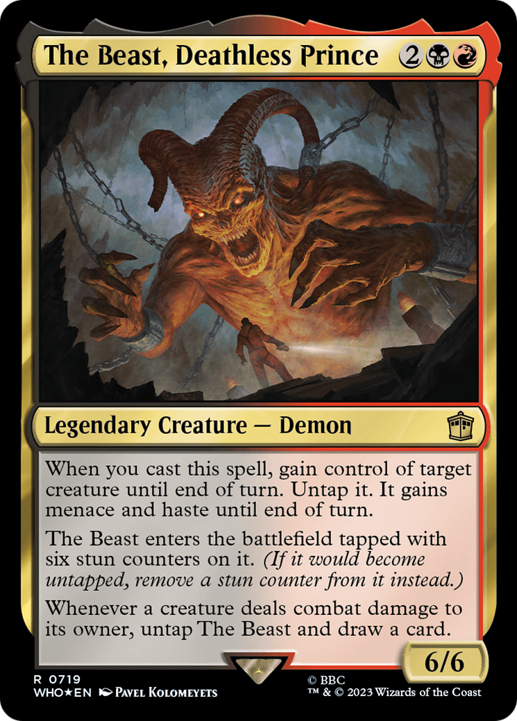 Image of The Beast, Deathless Prince (Surge Foil) (WHO-719) - Doctor Who Foil