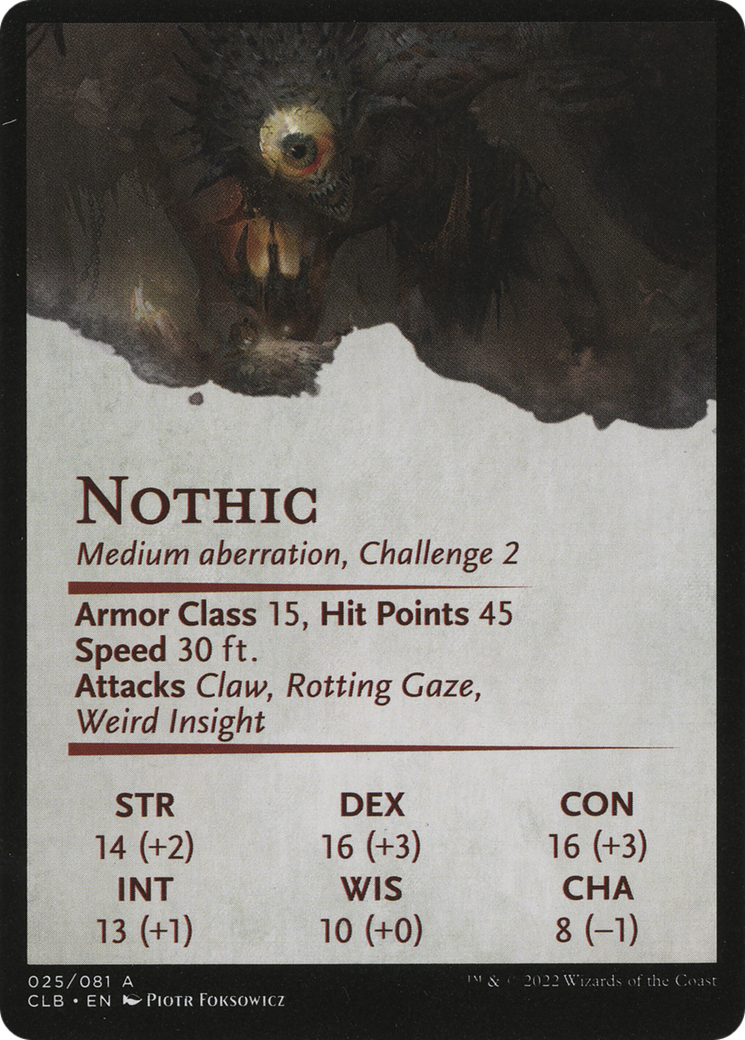 Image of Nothic // Nothic (ACLB-025) - Battle for Baldur's Gate Art Series (Borderless)