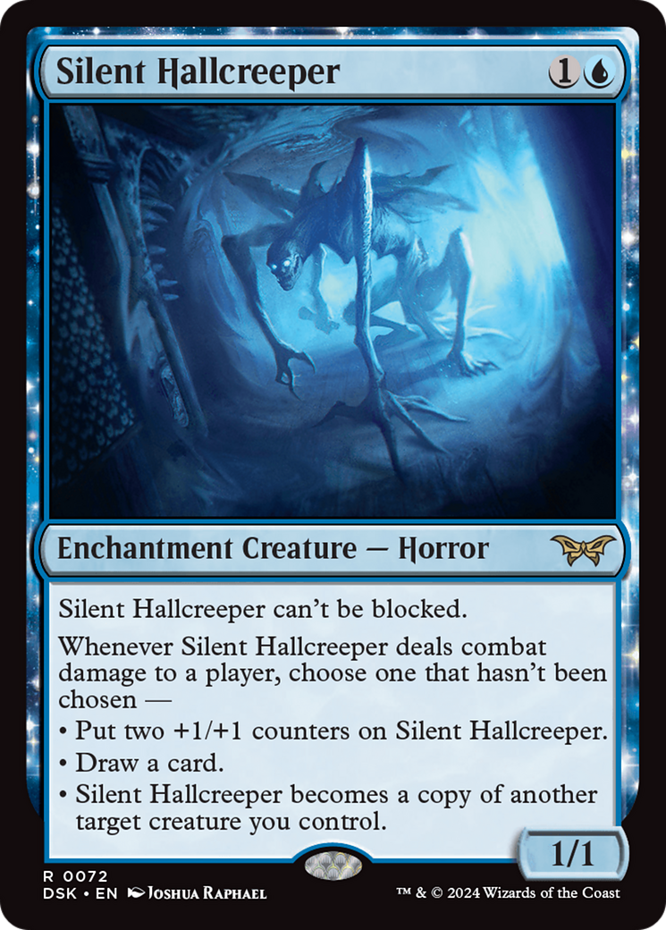 Image of Silent Hallcreeper (DSK-072) - Duskmourn: House of Horror: (enchantment) Foil