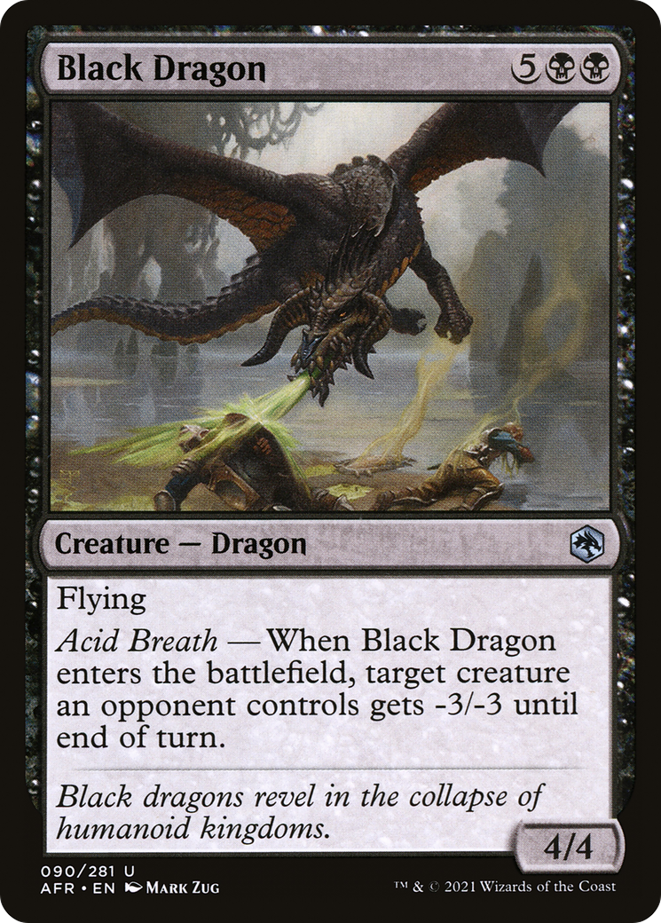 Image of Black Dragon (AFR-090) - Adventures in the Forgotten Realms Foil