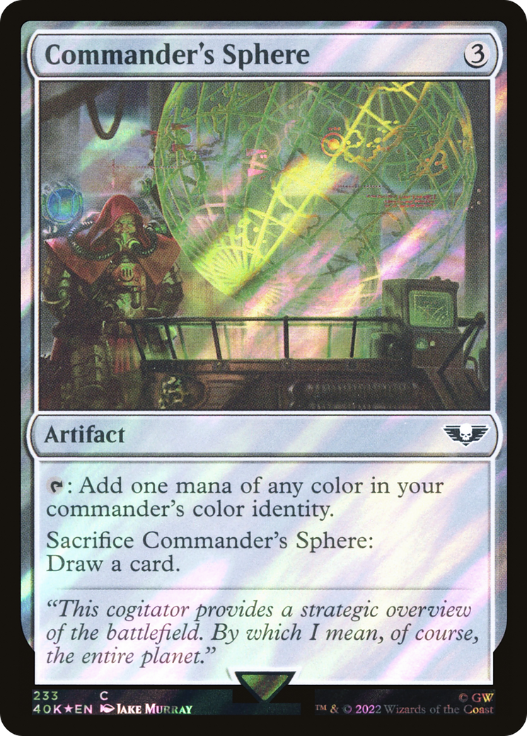 Image of Commander's Sphere (233) (Surge Foil) (40K-233) - Warhammer 40,000 Commander Foil