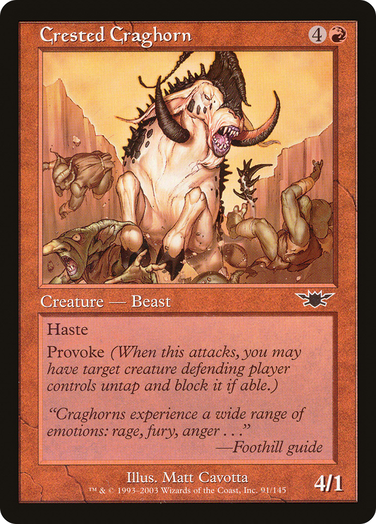 Image of Crested Craghorn (LGN-091) - Legions Foil