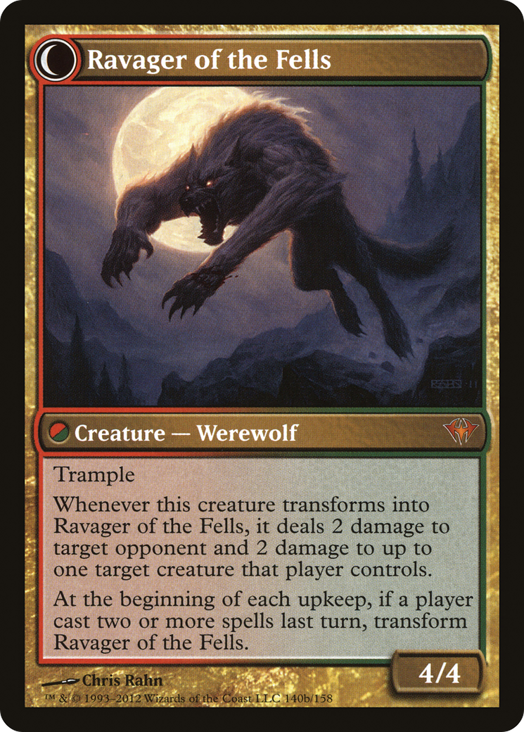 Image of Huntmaster of the Fells (DKA-140) - Dark Ascension: (Double Faced Transform) Foil