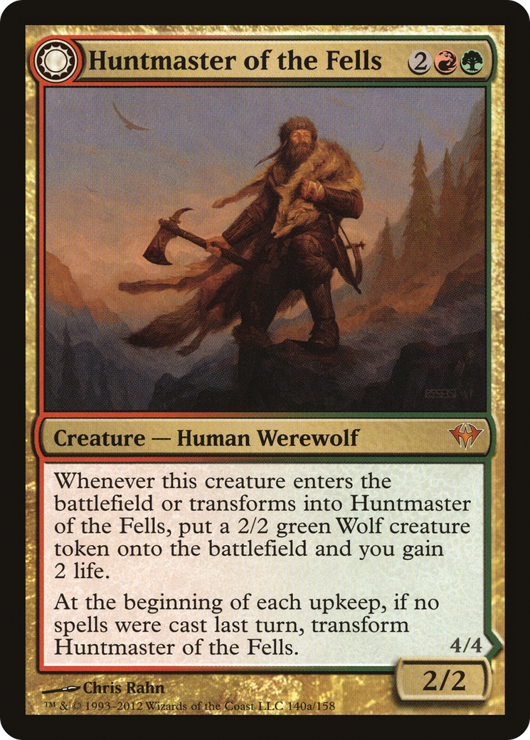Image of Huntmaster of the Fells (DKA-140) - Dark Ascension: (Double Faced Transform)