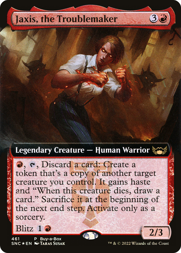 Image of Jaxis, the Troublemaker (BABP-461) - Streets of New Capenna: (Extended Art) Foil