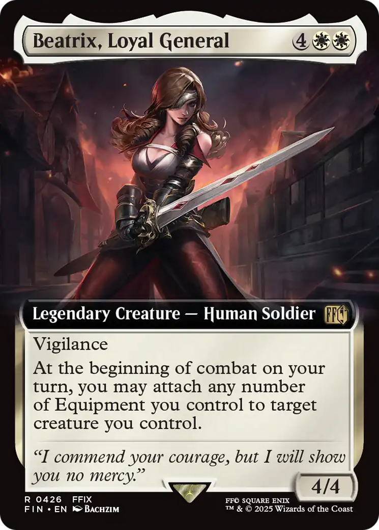 Image of Beatrix, Loyal General (Extended Art) (FIN-426) - FINAL FANTASY: (Extended Art) Foil