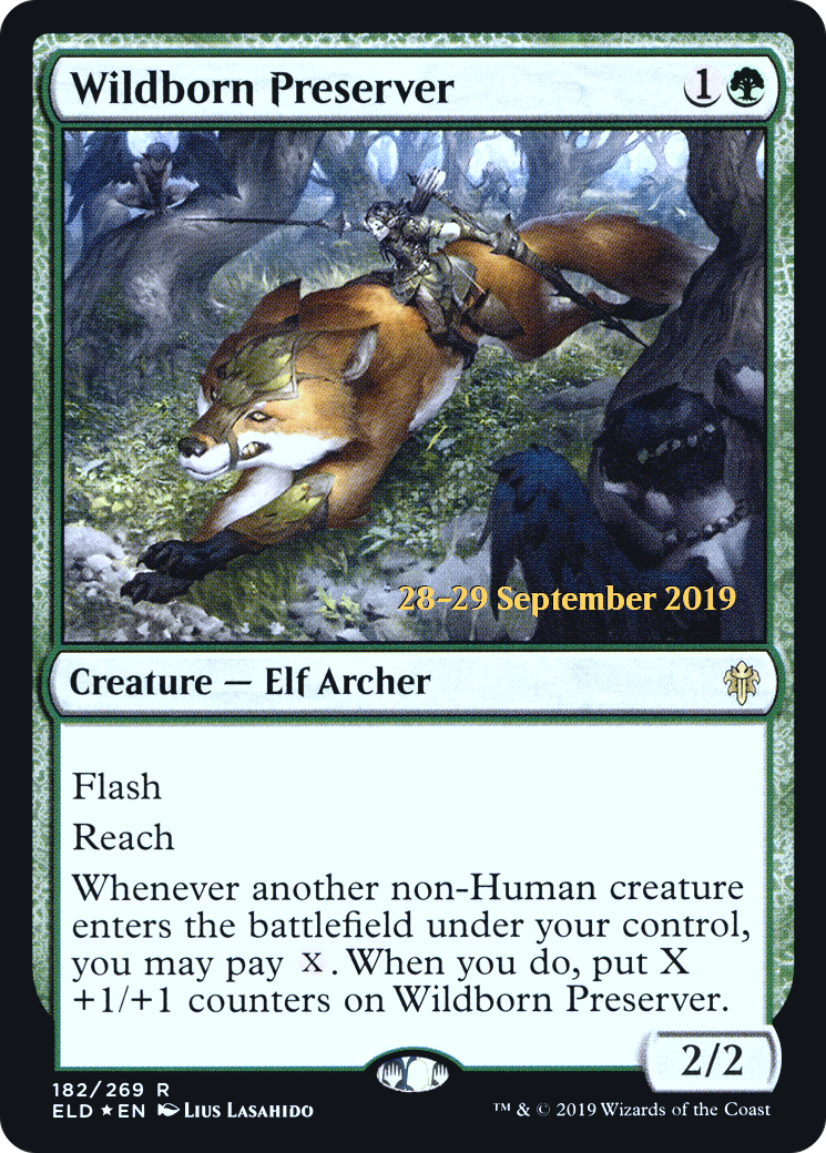 Image of Wildborn Preserver (PRE-182S) - Throne of Eldraine Promos Foil