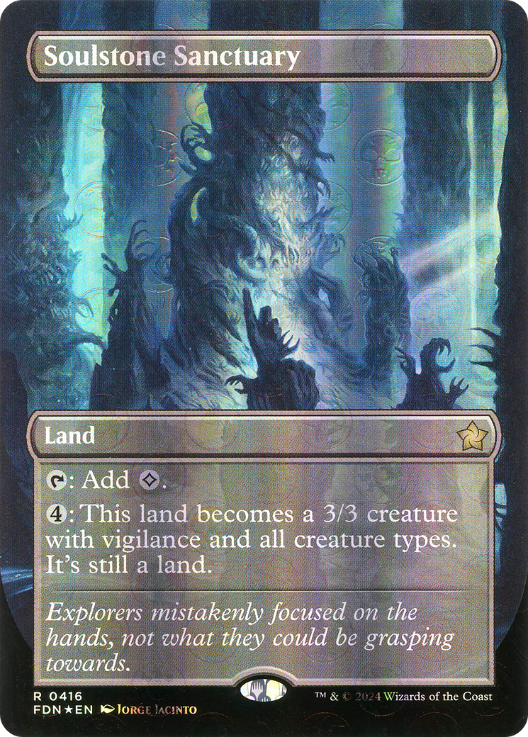 Image of Soulstone Sanctuary (Borderless) (Mana Foil) (FDN-416) - Foundations (Borderless) Foil