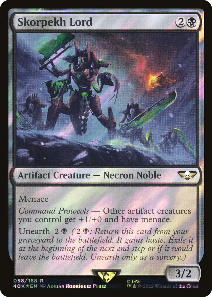 Image of Skorpekh Lord (Surge Foil) (40K-058) - Warhammer 40,000 Commander Foil