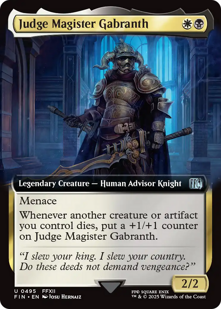 Image of Judge Magister Gabranth (Extended Art) (FIN-495) - FINAL FANTASY: (Extended Art) Foil