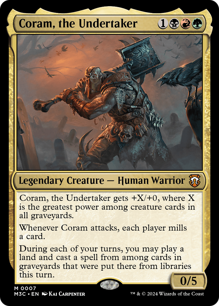 Image of Coram, the Undertaker (M3C-007) - Modern Horizons 3 Commander Foil
