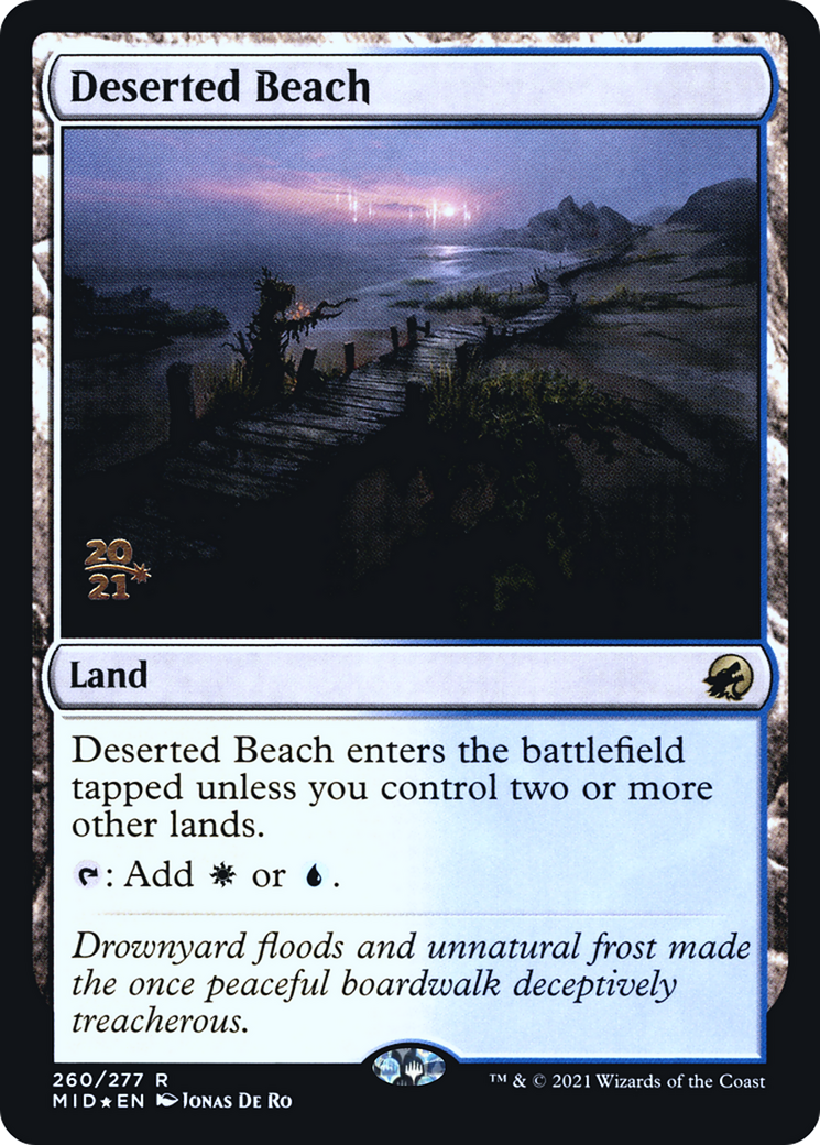 Image of Deserted Beach (PRE-260) - Innistrad: Midnight Hunt Promos Foil