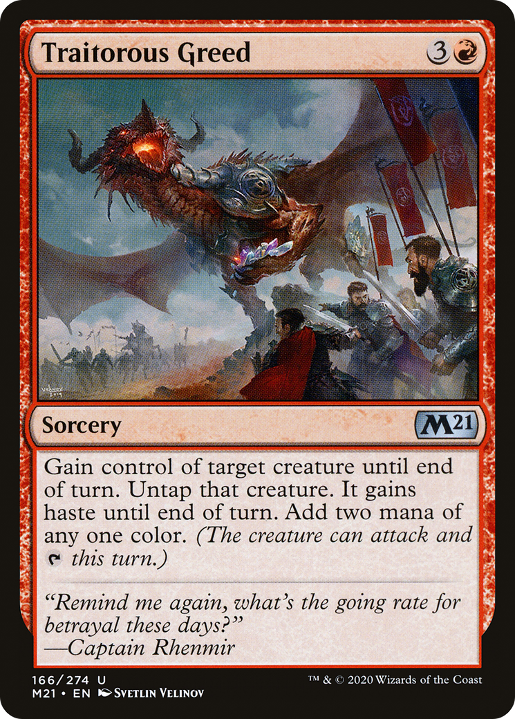 Image of Traitorous Greed (M21-166) - Core Set 2021 Foil