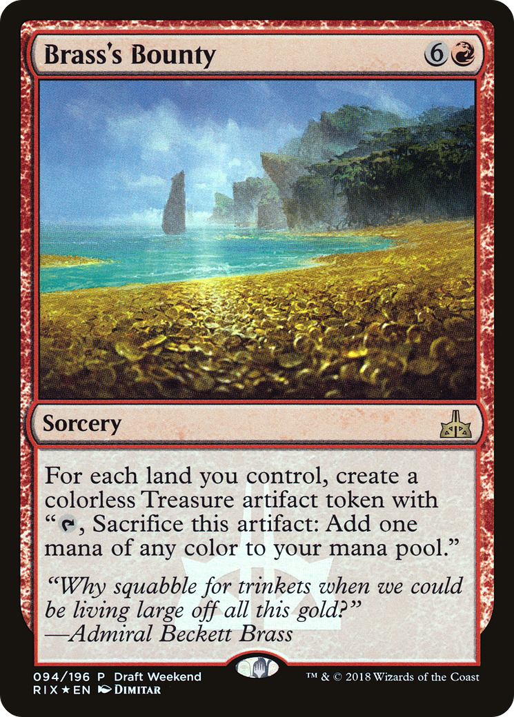 Image of Brass's Bounty (Draft Weekend) (LARP-094) - Rivals of Ixalan Promos Foil