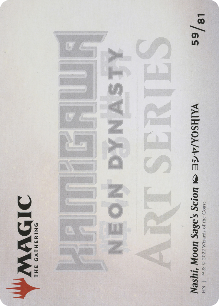 Image of Nashi, Moon Sage's Scion // Nashi, Moon Sage's Scion (ANEO-059) - Neon Dynasty Art Series (Borderless) Foil