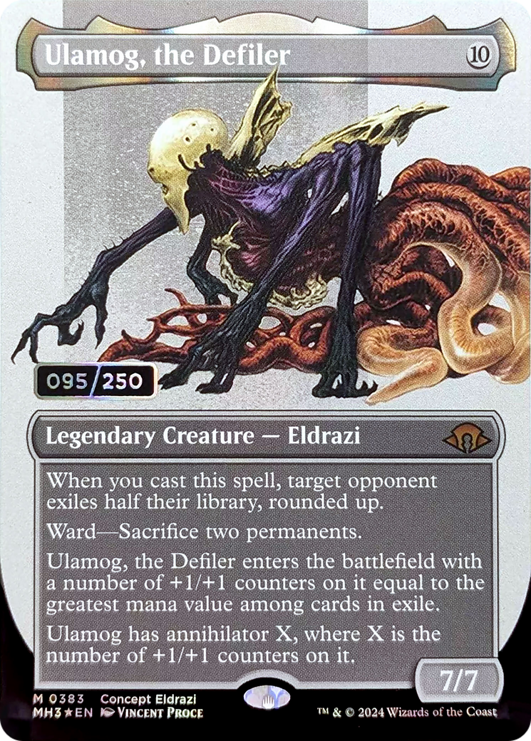 Image of Ulamog, the Defiler (Borderless) (Serial Numbered) (MH3-383) - Modern Horizons 3 (Borderless) Foil