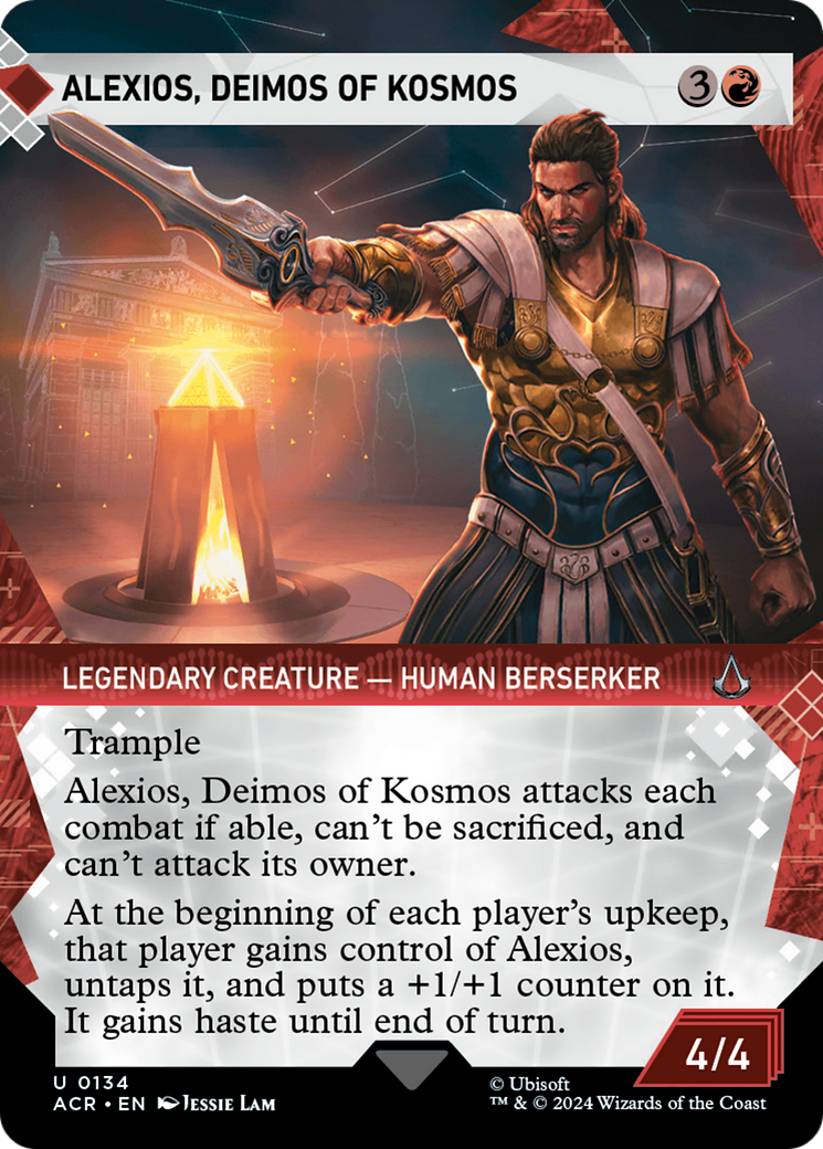 Image of Alexios, Deimos of Kosmos (Showcase) (ACR-134) - Assassin's Creed: (Showcase) (Borderless) Foil
