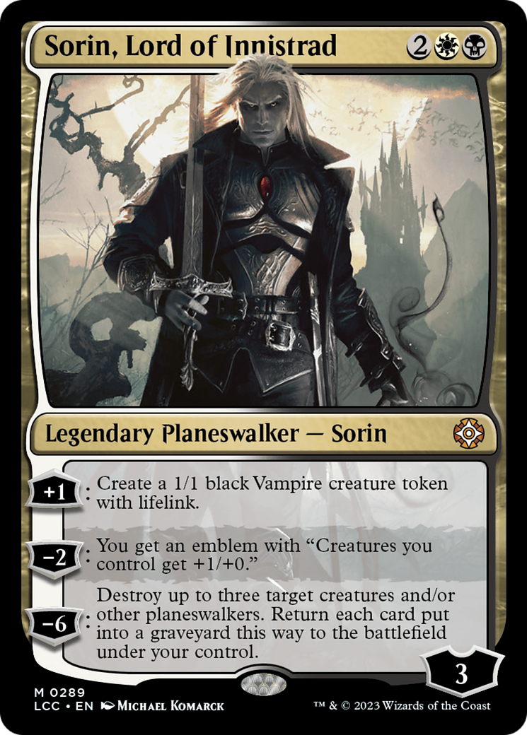 Image of Sorin, Lord of Innistrad (LCC-289) - The Lost Caverns of Ixalan Commander