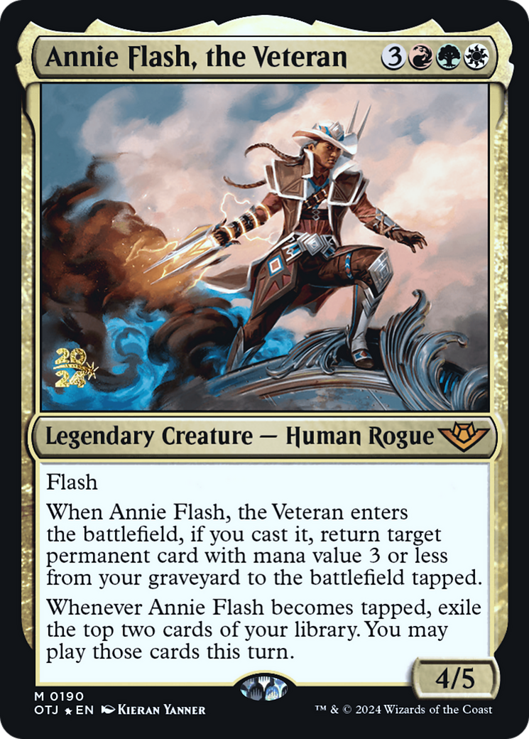 Image of Annie Flash, the Veteran (PRE-190) - Outlaws of Thunder Junction Promos Foil